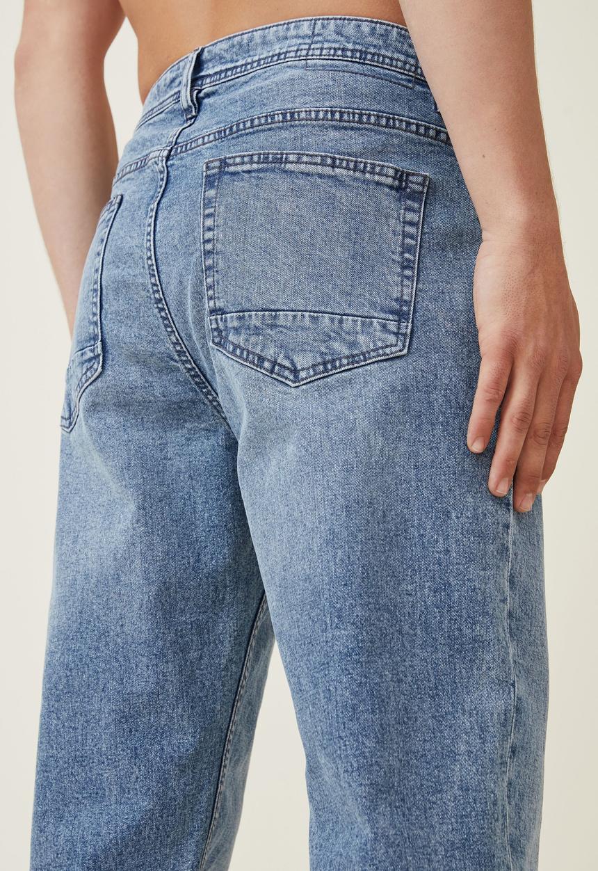 Cotton On - Relaxed tapered jean - cable blue