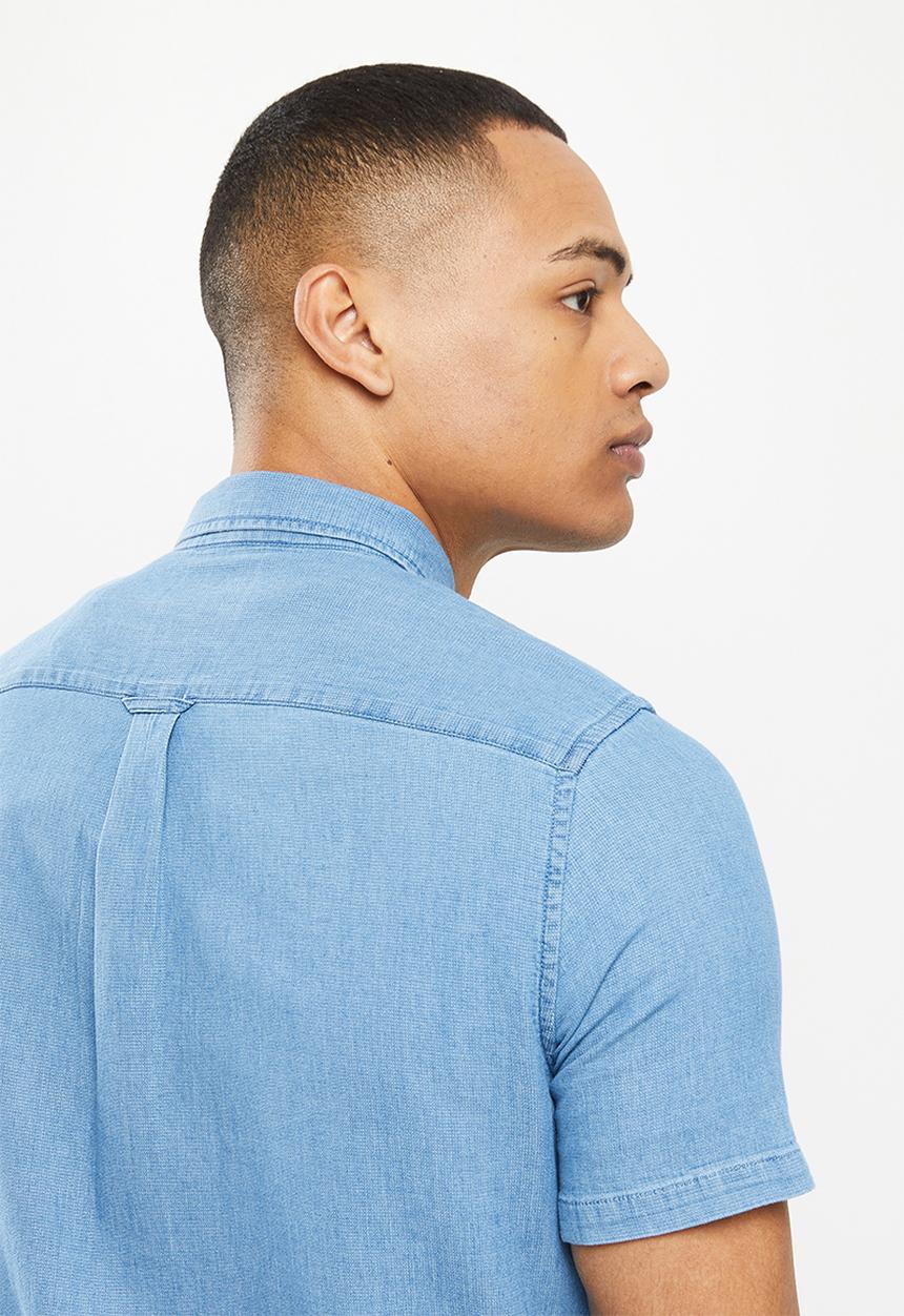 Superdry. - Vintage loom short sleeve shirt - micro light dobby
