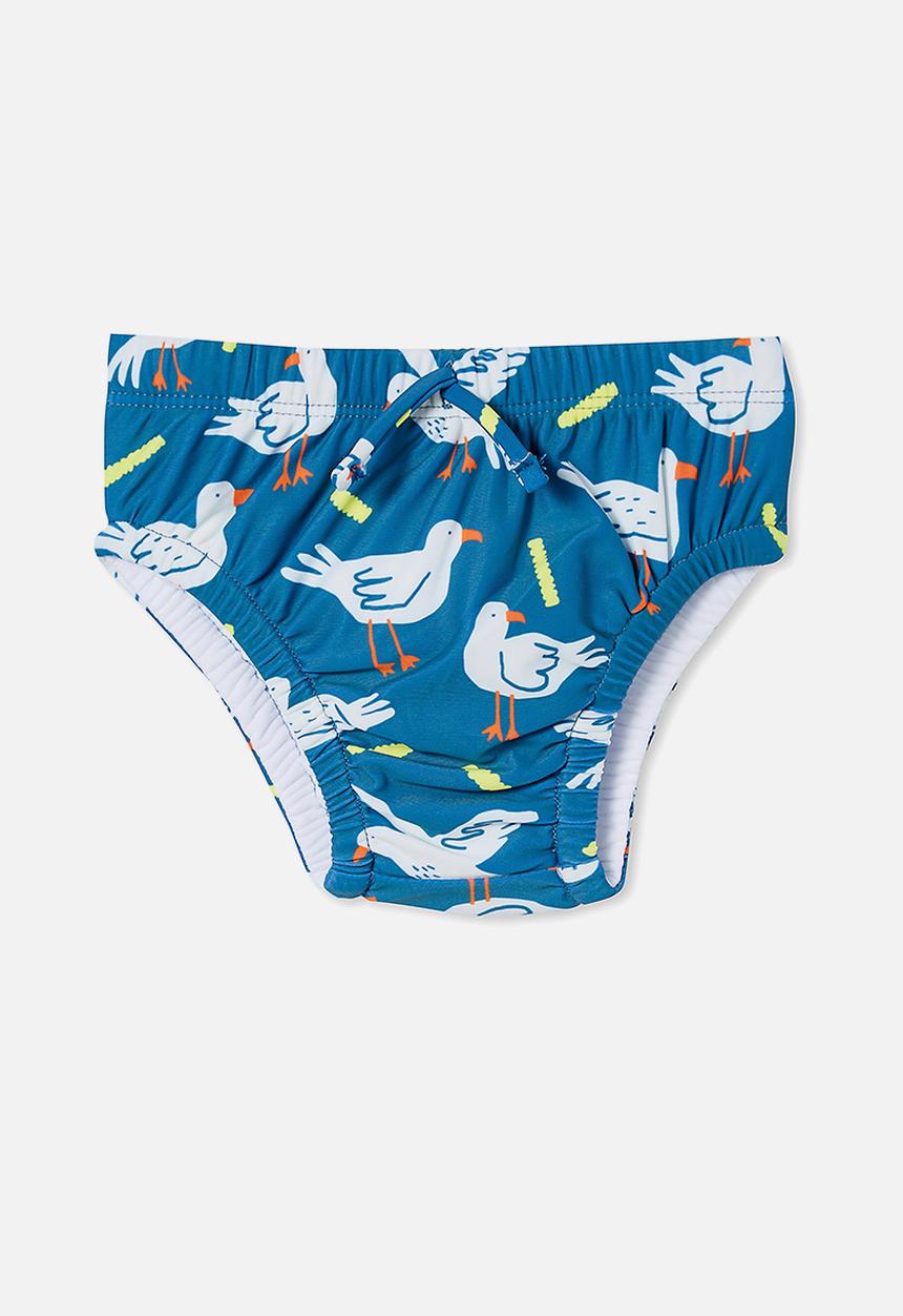 Cotton On - Sidney swim nappy - petty blue/seagulls