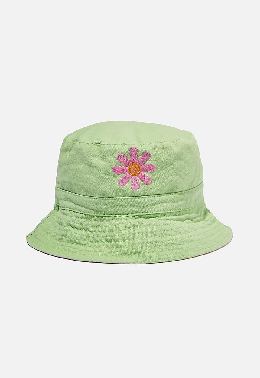 Cotton On - Reversible bucket hat - daisy/purple paradise