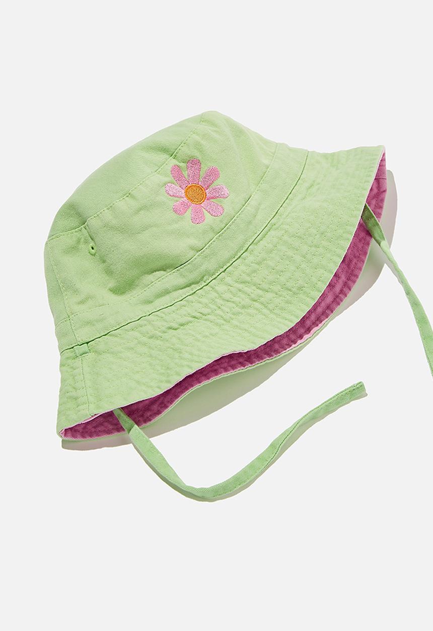 Cotton On - Reversible bucket hat - daisy/purple paradise