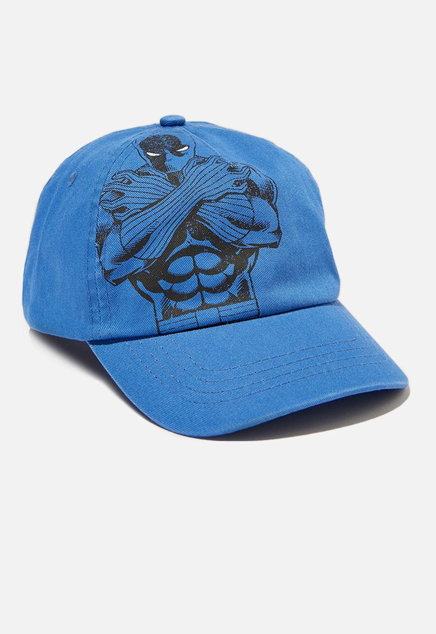 Cotton On - Kids licensed cap - lcn mar black panther/retro blue