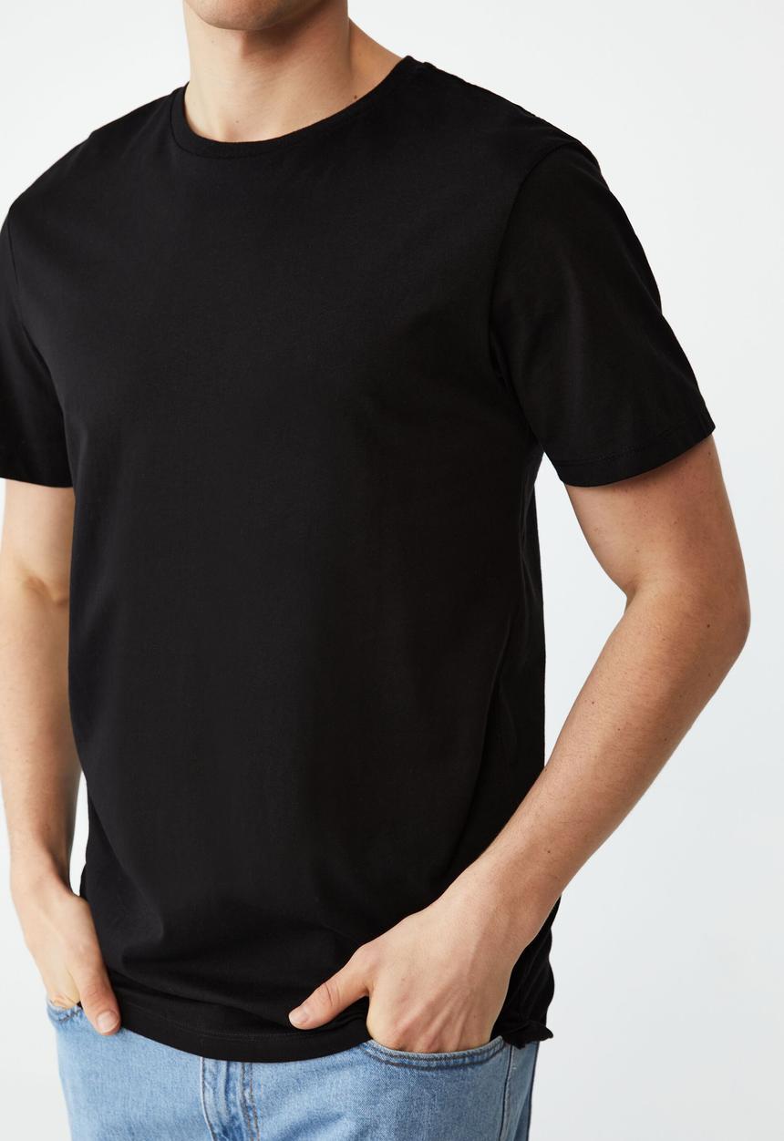 Cotton On - Organic crew t-shirt - black
