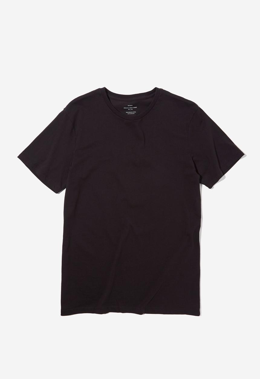 Cotton On - Organic crew t-shirt - black