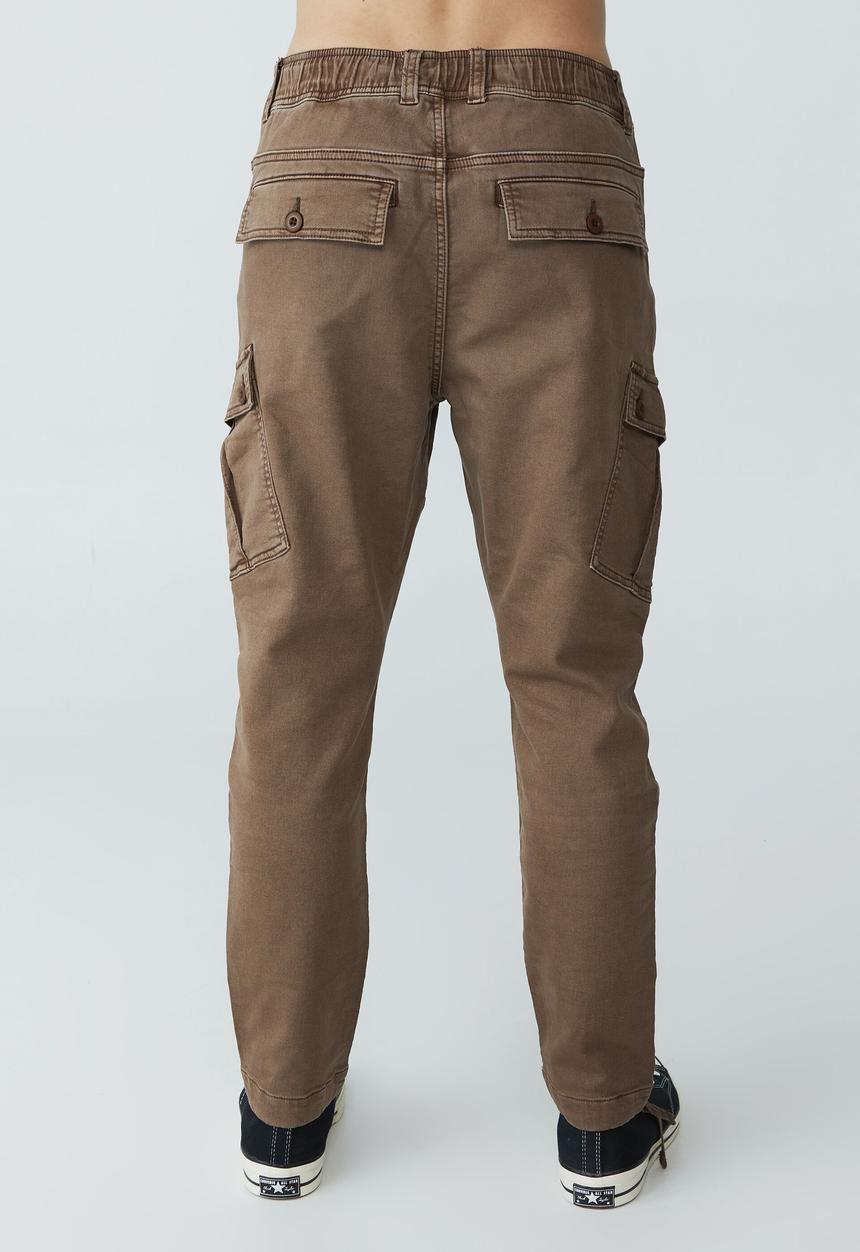 Cotton On - Military cargo pant - washed coffee
