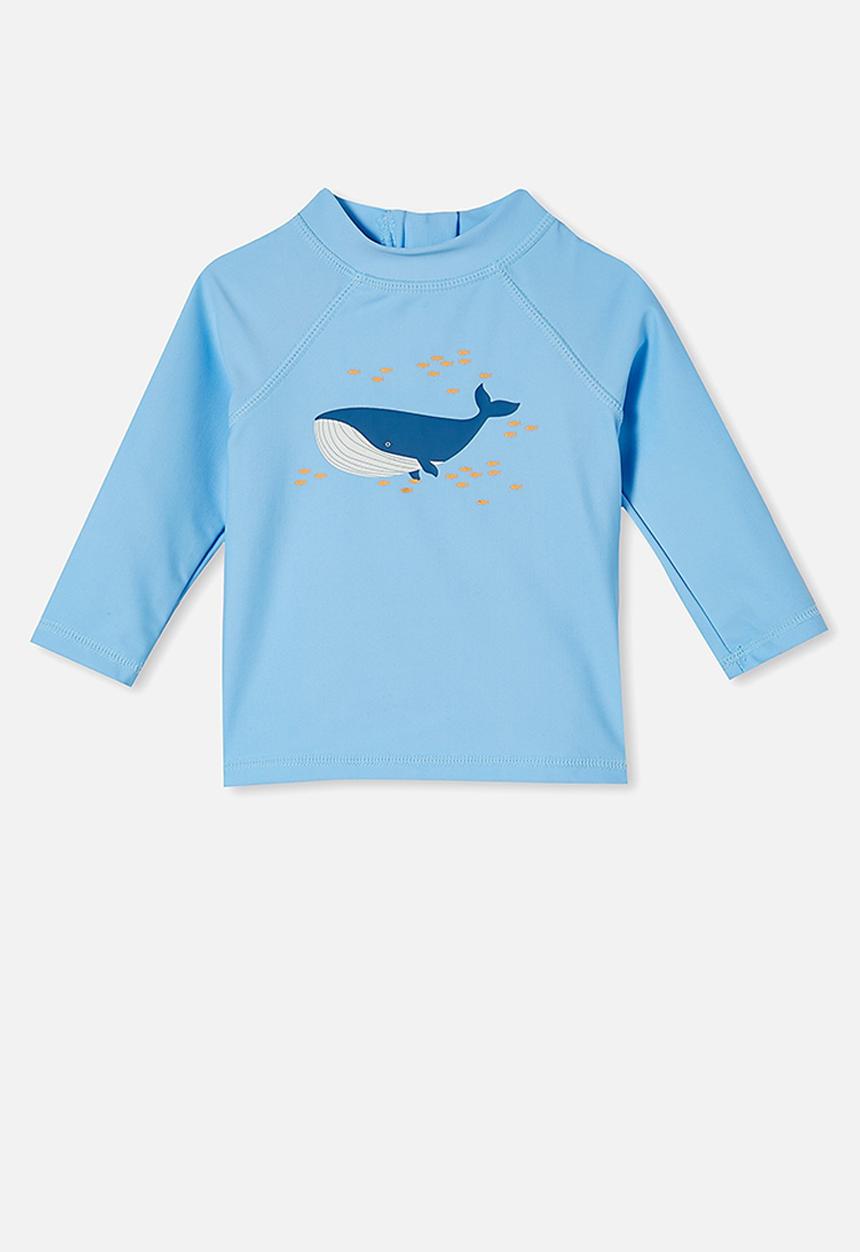 Cotton On - Freddie rash vest - sky haze/mr whale