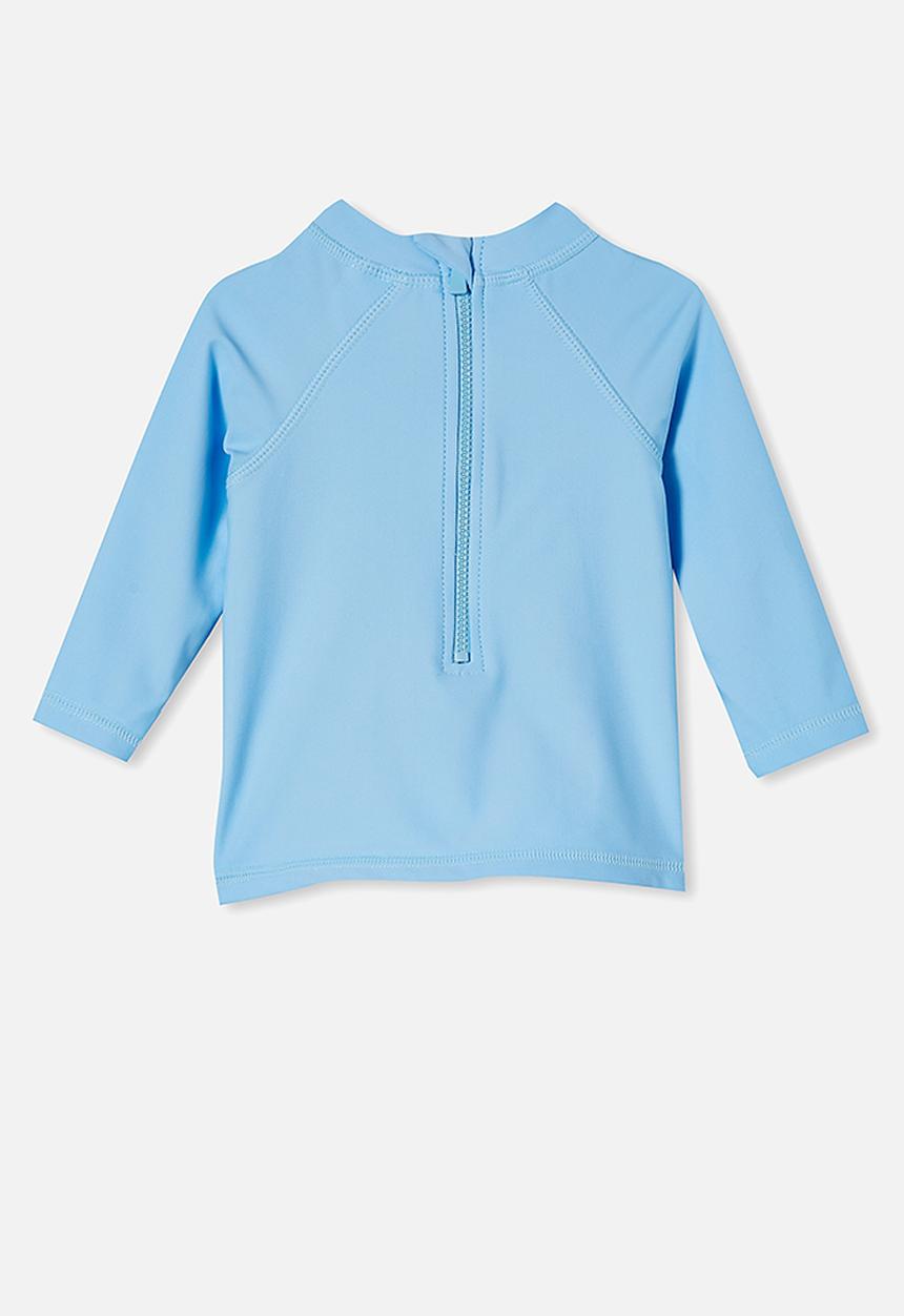 Cotton On - Freddie rash vest - sky haze/mr whale