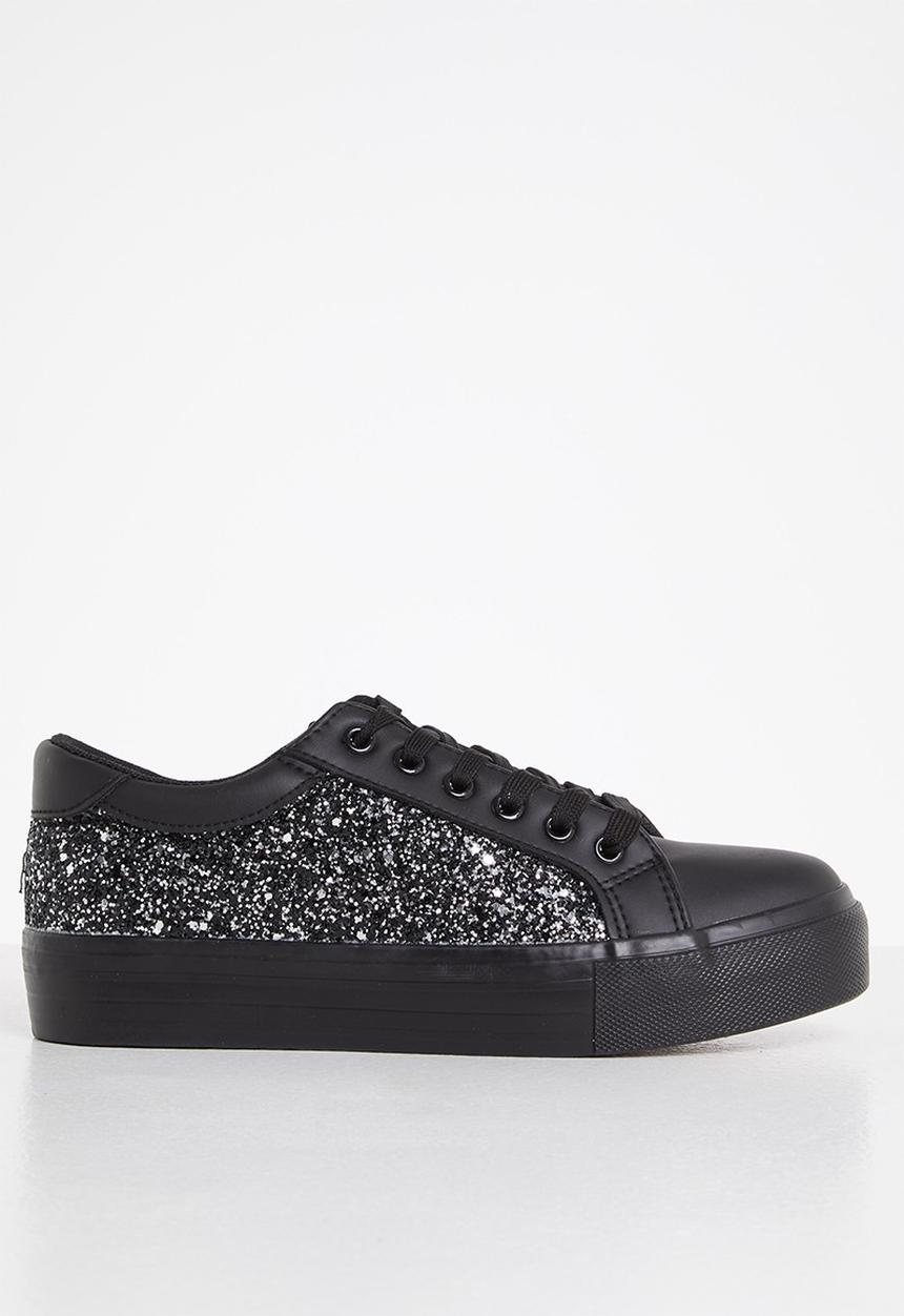 Madison® - Nadine flatform sneaker - black glitter