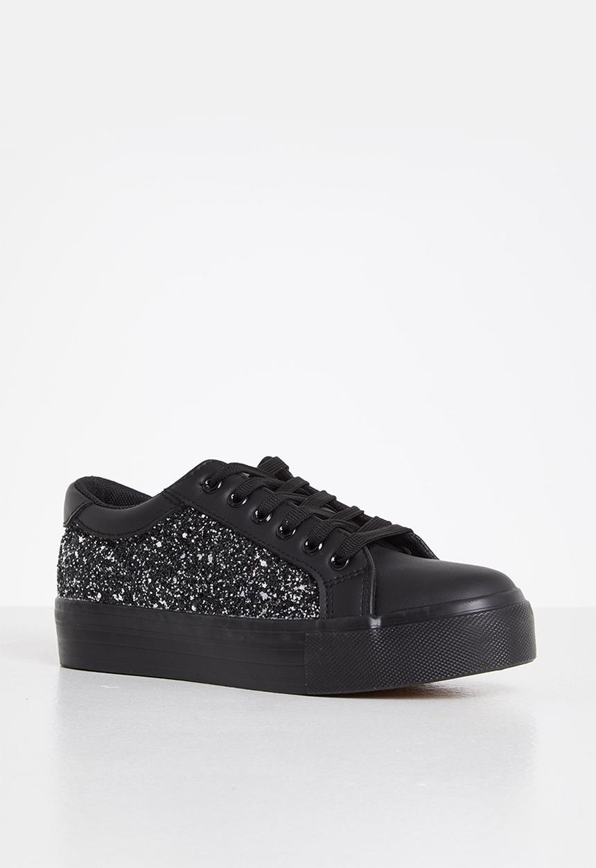 Madison® - Nadine flatform sneaker - black glitter