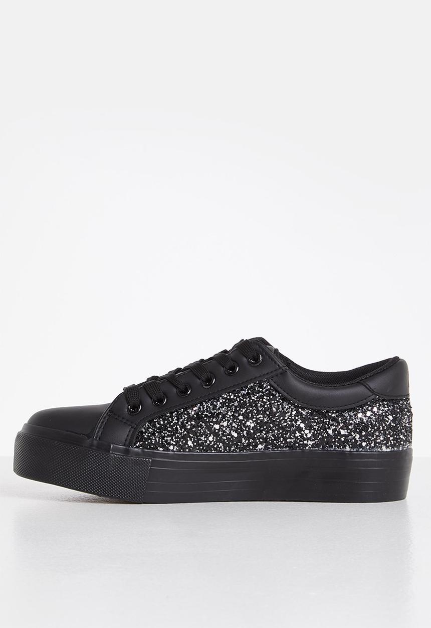 Madison® - Nadine flatform sneaker - black glitter