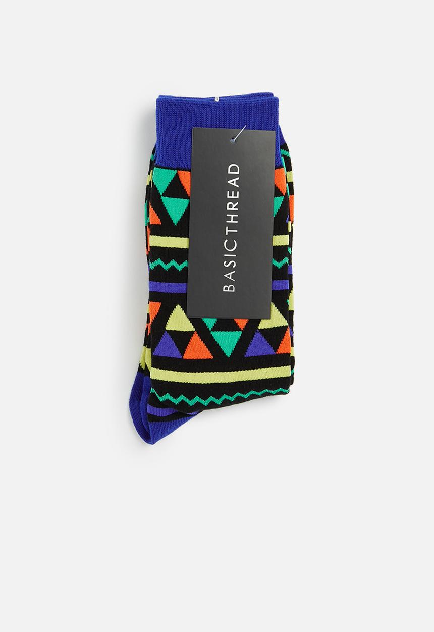 basicthread - Aztec midi socks - multi