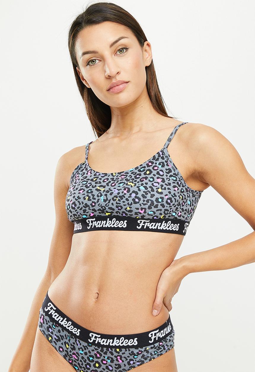 Franklees - Wild brights open square bralette - wild brights/multi