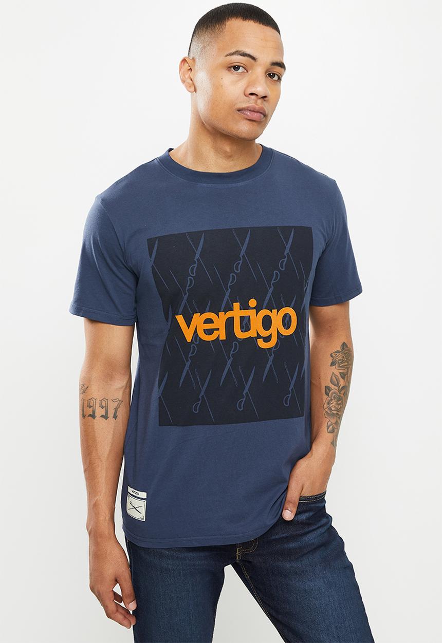 Vertigo - Vertigo graphic printed crew tee - mood indigo