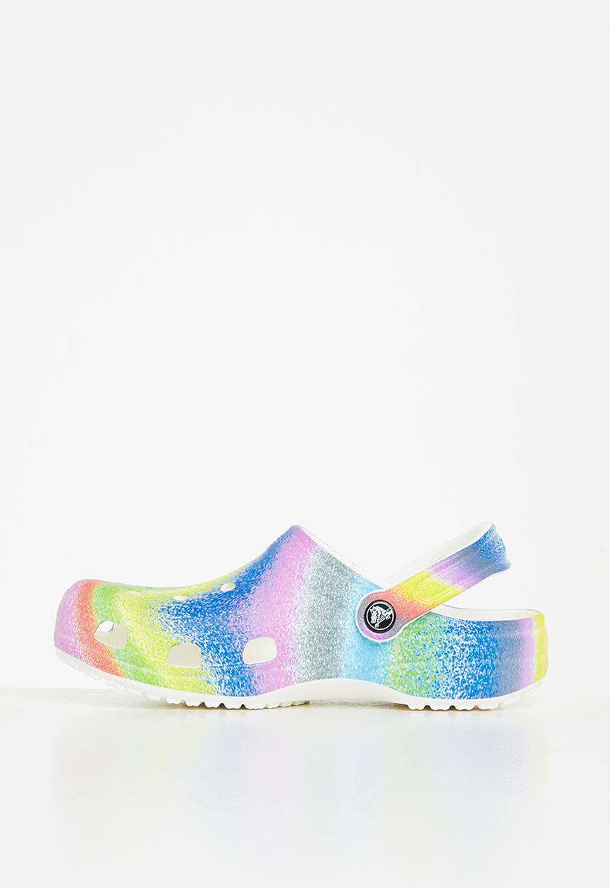 Crocs - Classic spray dye clog k - white & multi