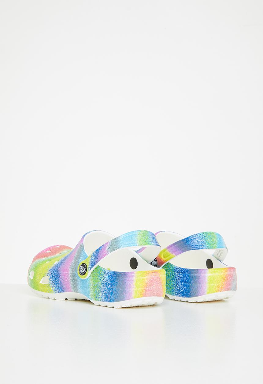 Crocs - Classic spray dye clog k - white & multi