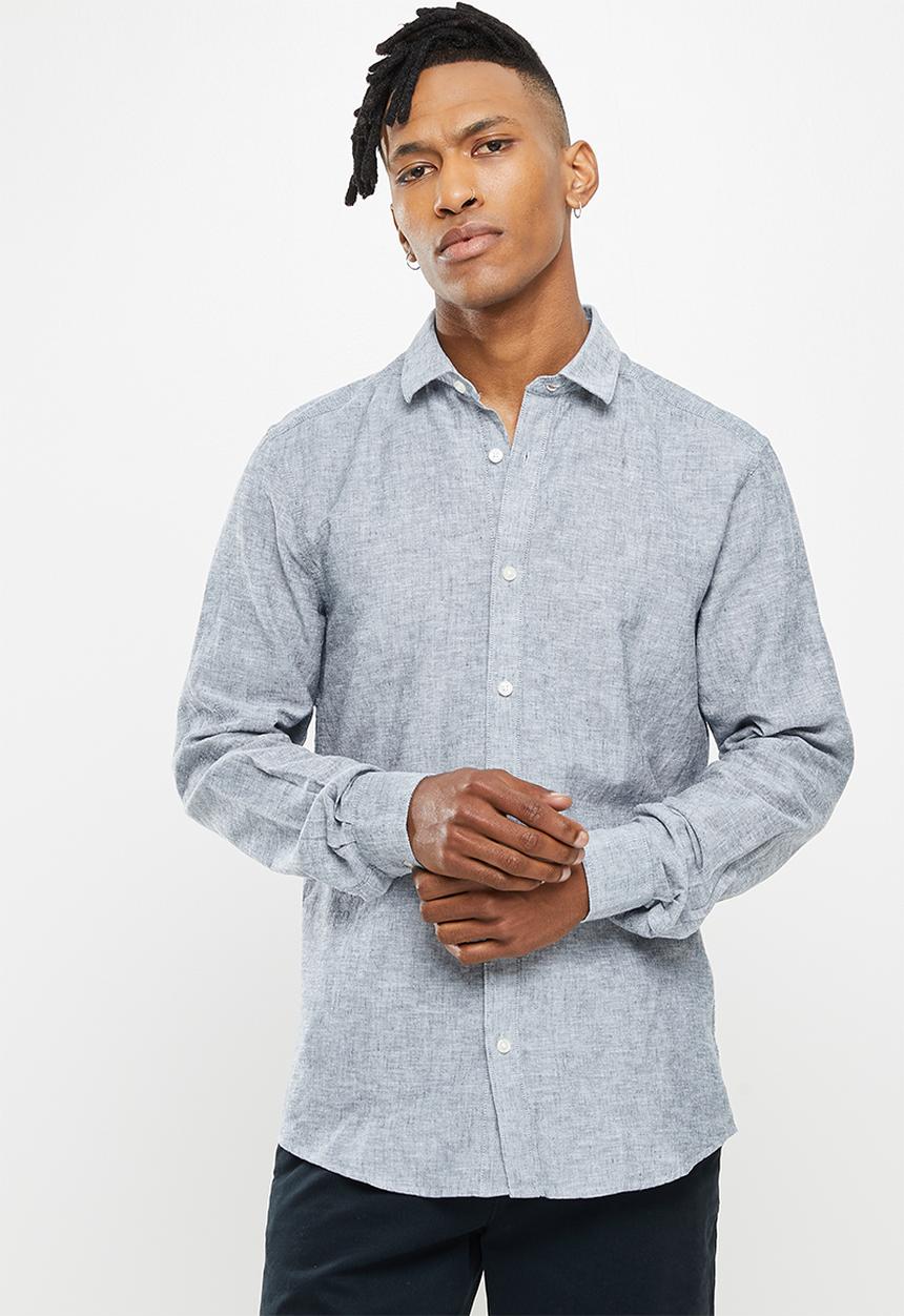 Only & Sons - Onscaiden linen shirt noos - dress blues