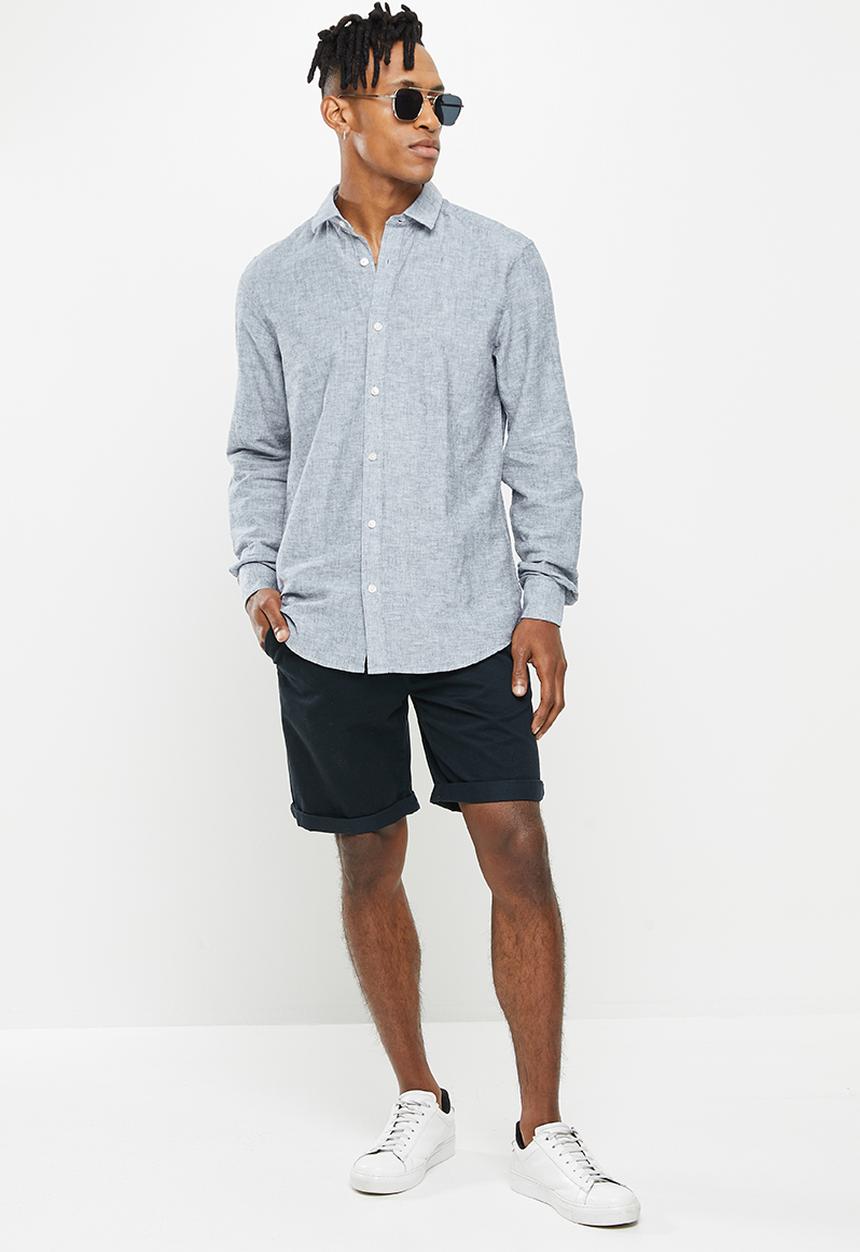 Only & Sons - Onscaiden linen shirt noos - dress blues
