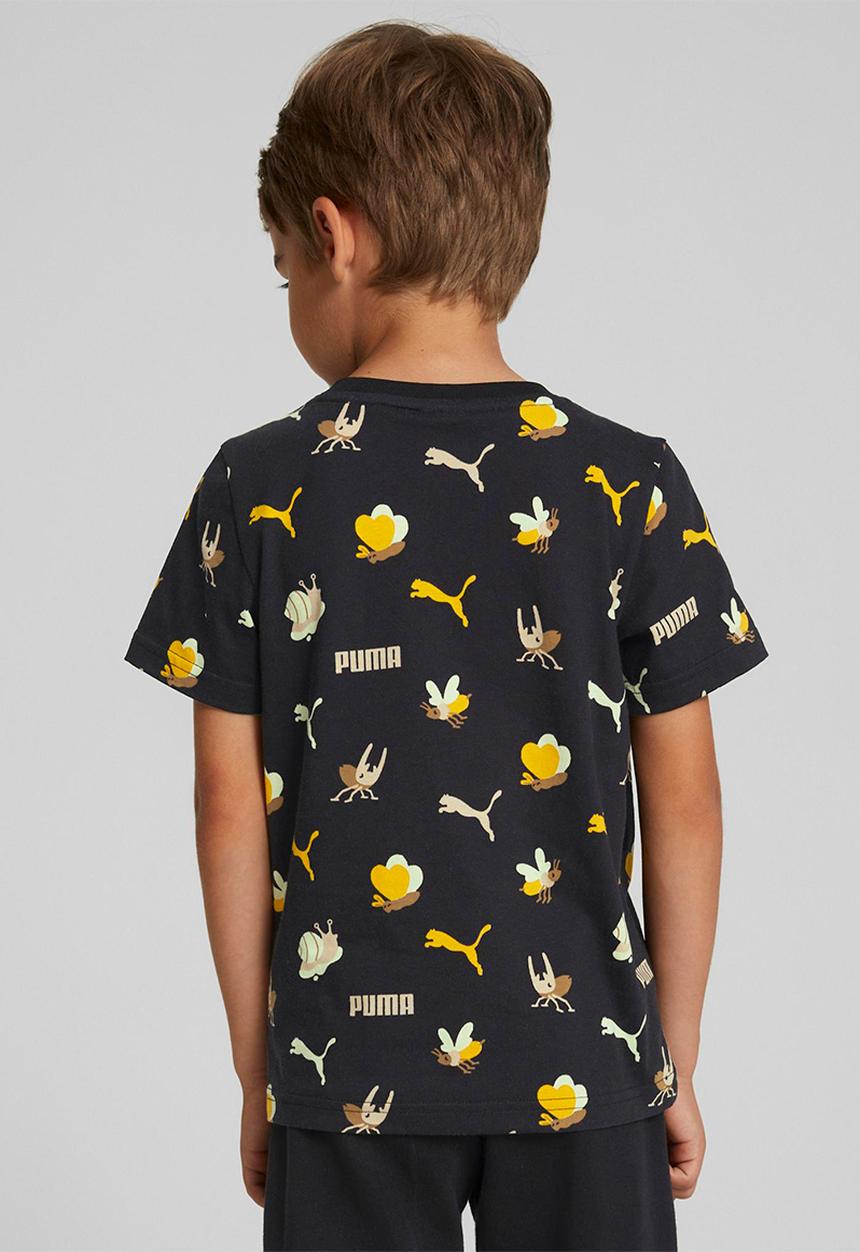 PUMA - Small world aop tee - puma black