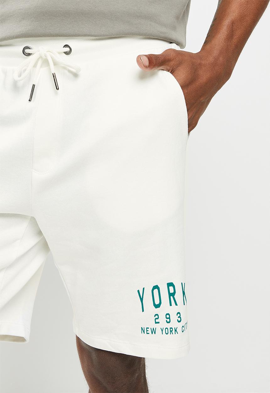 Only & Sons - Onsniels reg varsity shorts - white