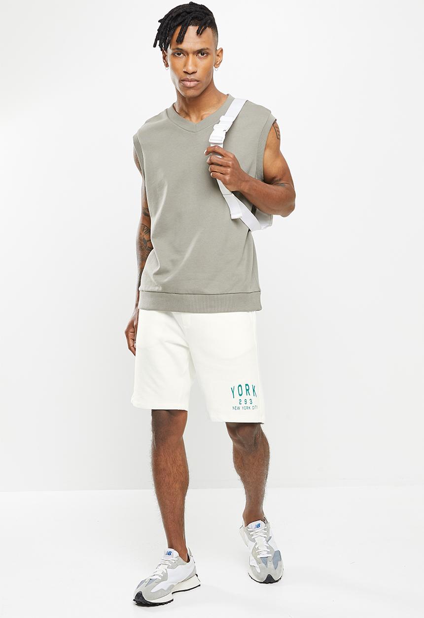 Only & Sons - Onsniels reg varsity shorts - white