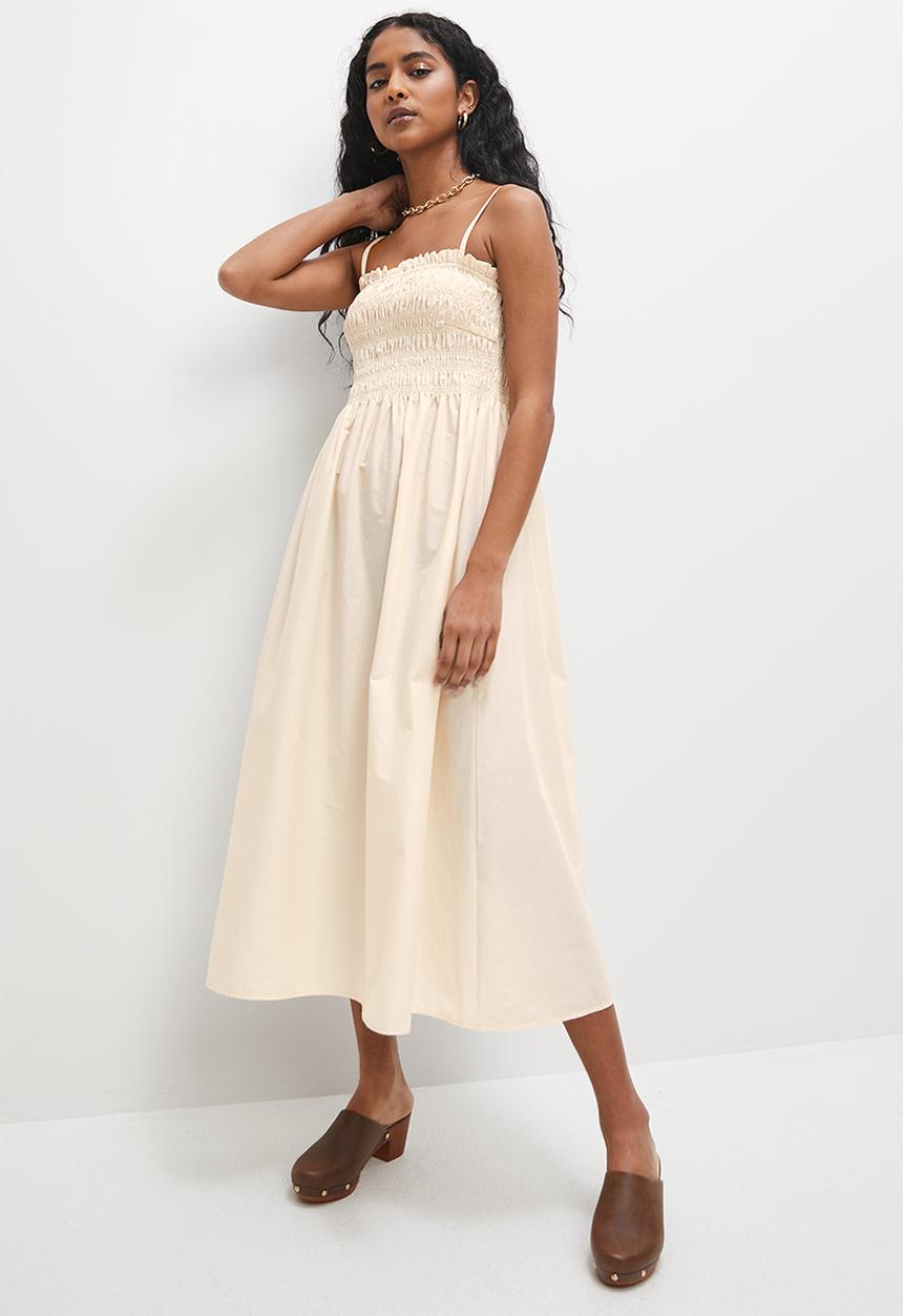 Superbalist - Shirred dress - stone