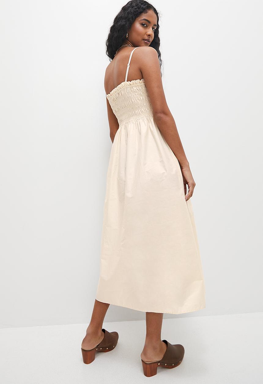 Superbalist - Shirred dress - stone