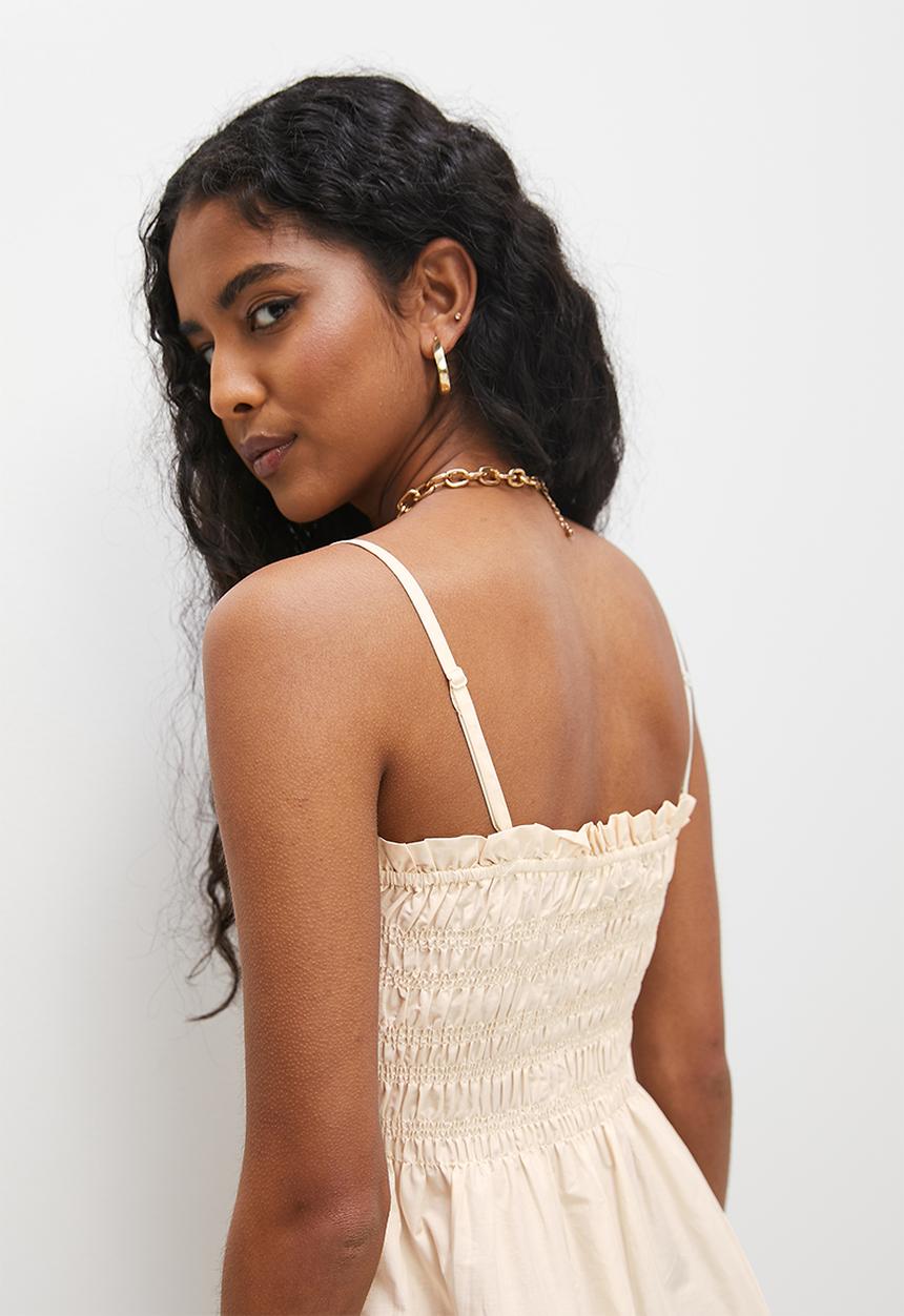 Superbalist - Shirred dress - stone