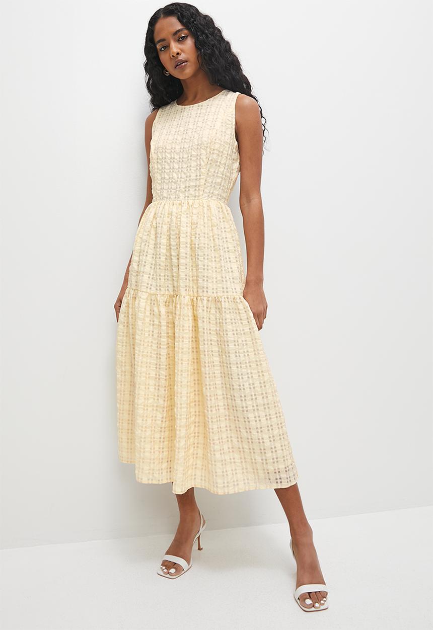 Superbalist - Fit & flare gingham dress - yellow 