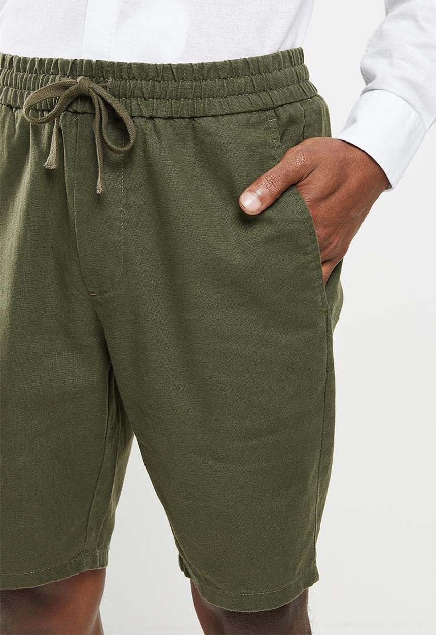 Only & Sons - Onslinus shorts linen mix gw - olive night