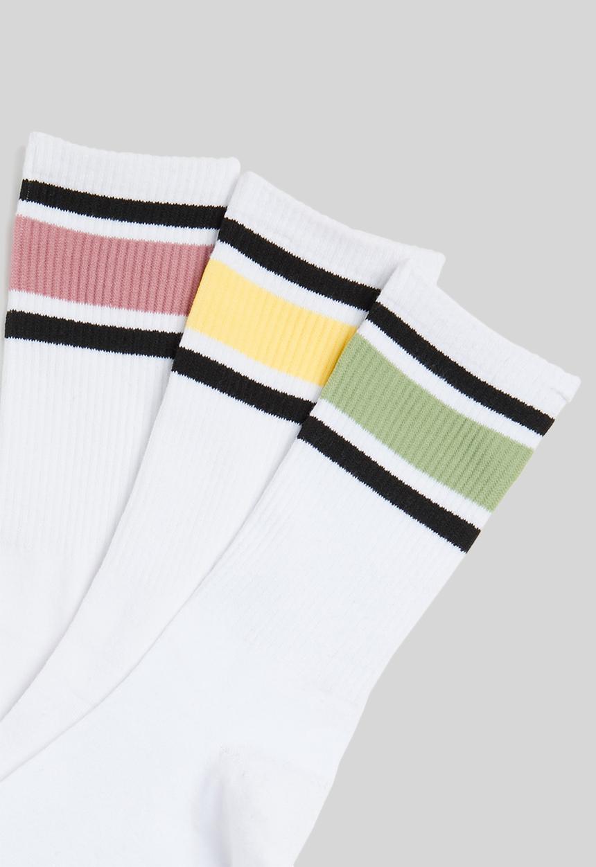 Only & Sons - Onsperson stripe 3-pack tennis sock-cus/ros/res stripes