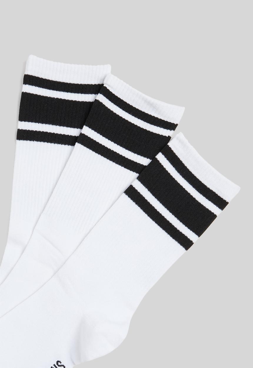 Only & Sons - Onsperson stripe 3-pack tennis sock - white