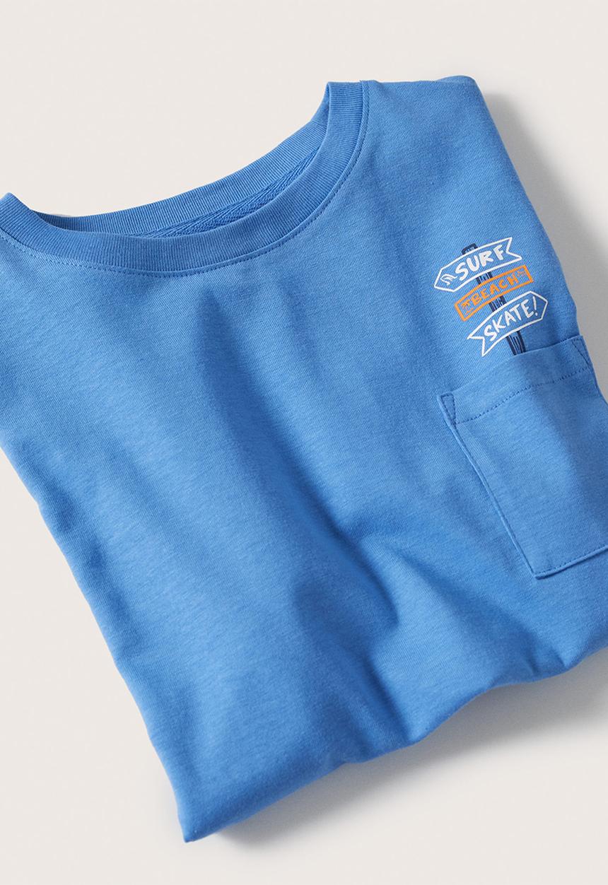 MANGO - T-shirt sign - blue