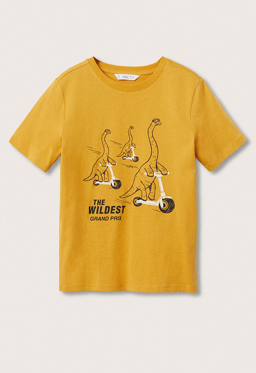 MANGO - T-shirt prix - yellow