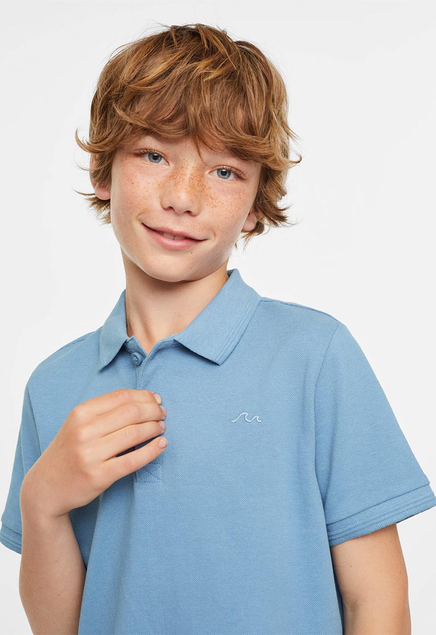 MANGO - Polo shirt javier - medium blue