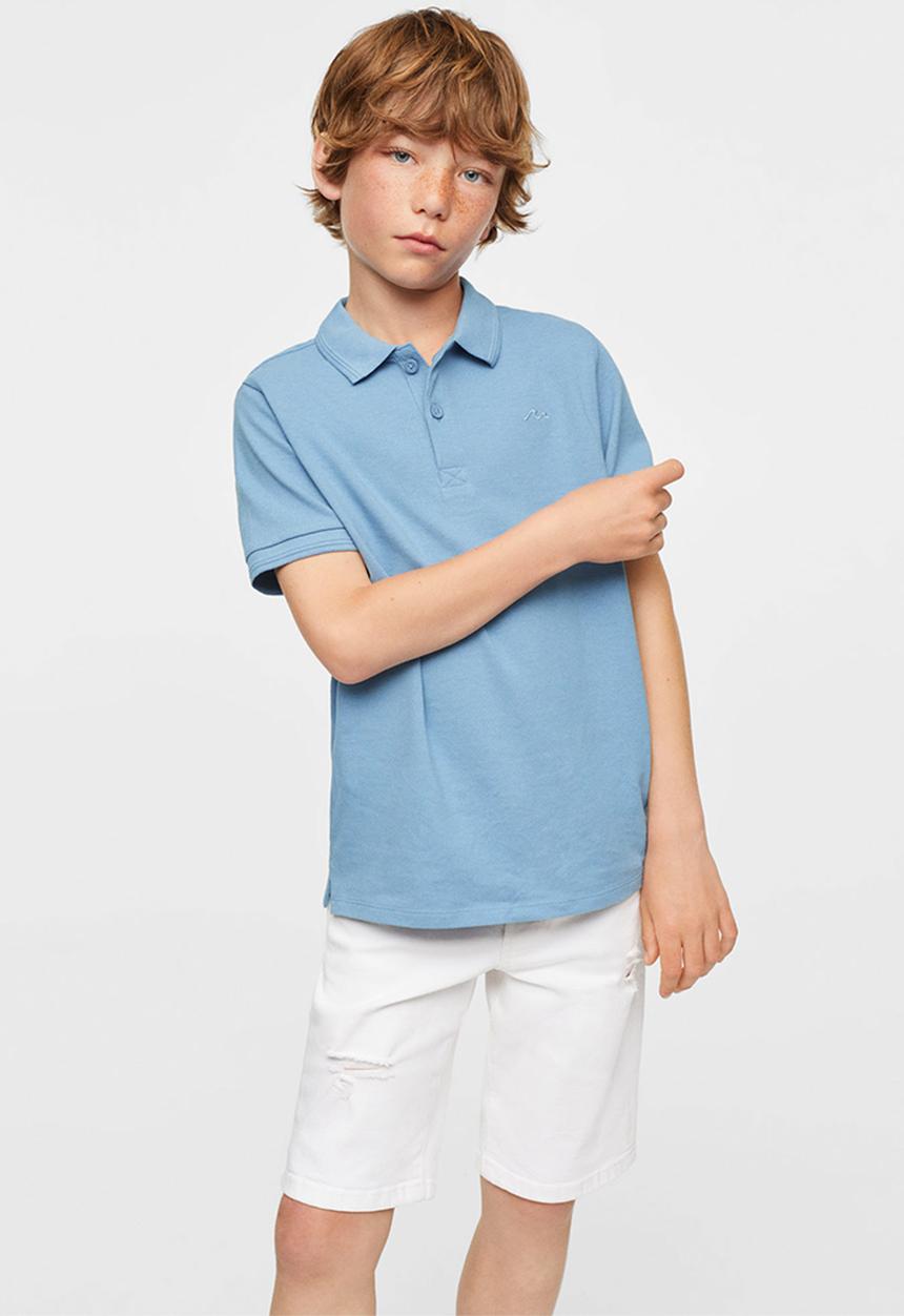 MANGO - Polo shirt javier - medium blue