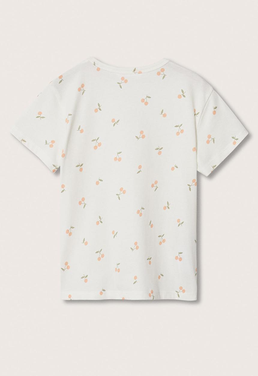 MANGO - Cherries short sleeve tee - white