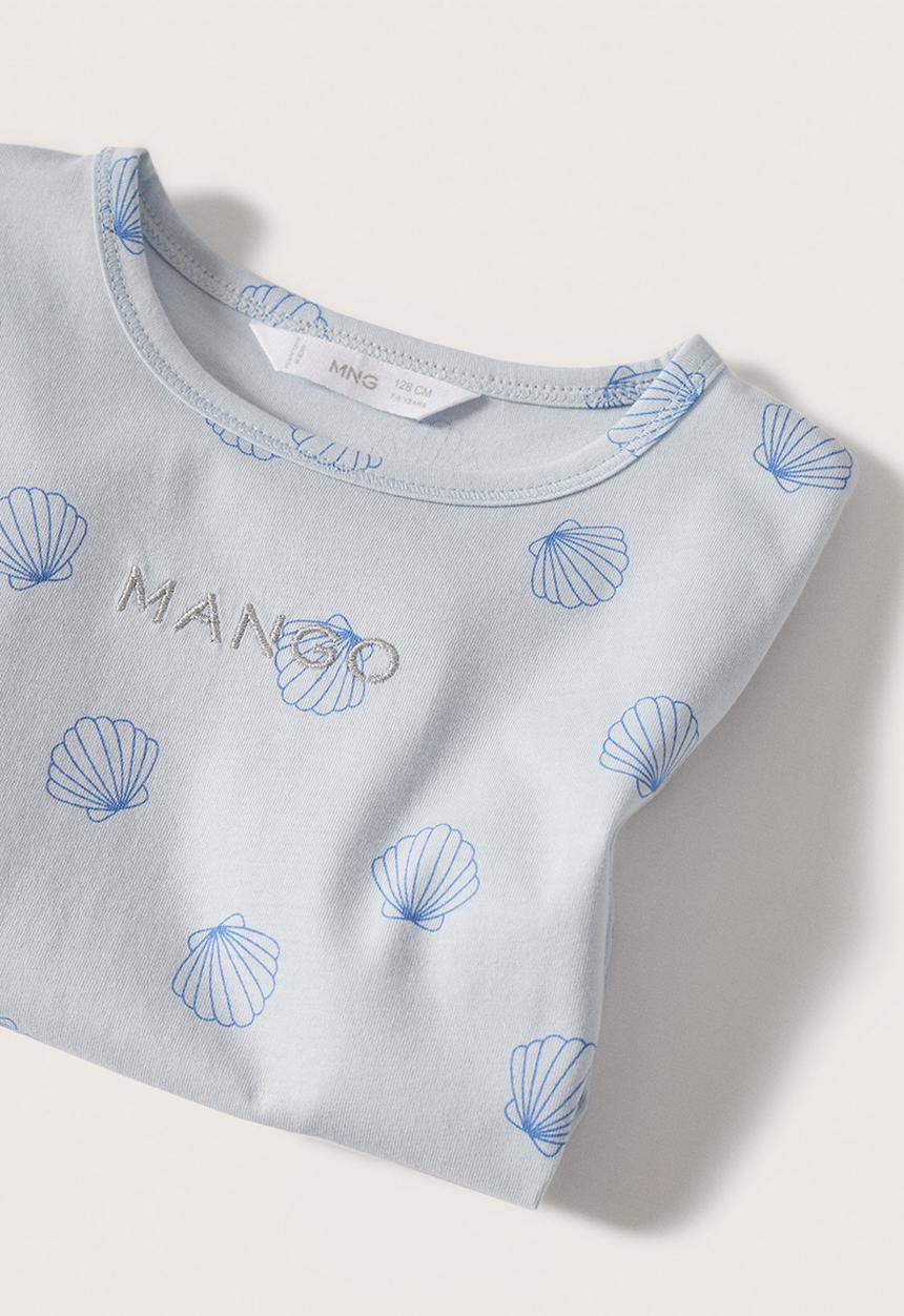 MANGO - Shells short sleeve tee - blue