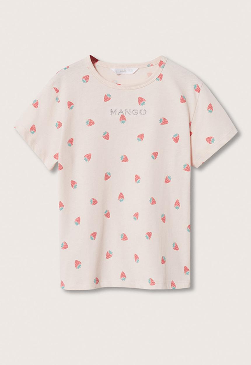 MANGO - Berries short sleeve tee - pink