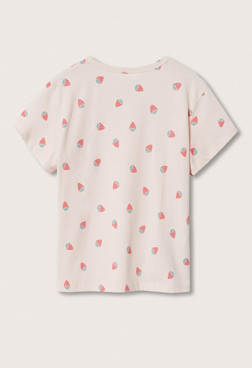 MANGO - Berries short sleeve tee - pink