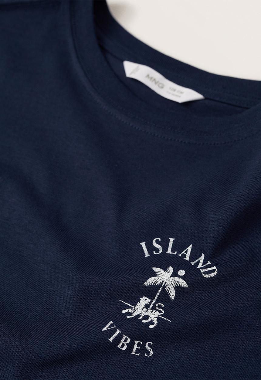 MANGO - T-shirt island - navy