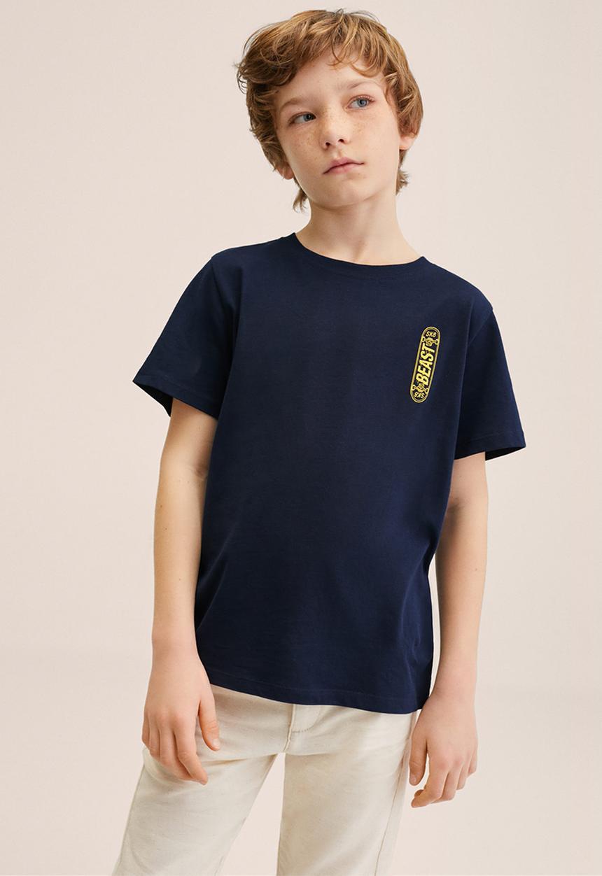 MANGO - T-shirt mundaka - navy