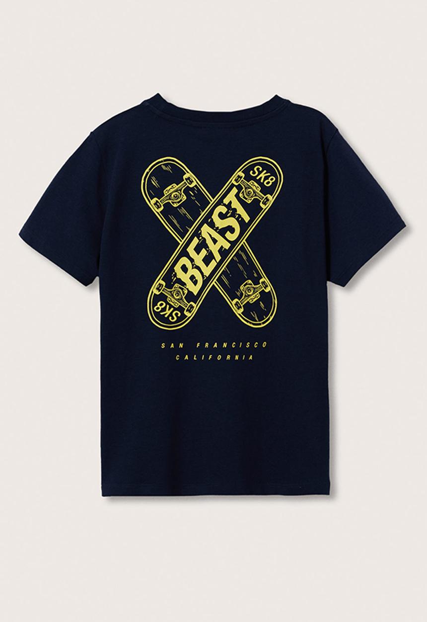MANGO - T-shirt mundaka - navy