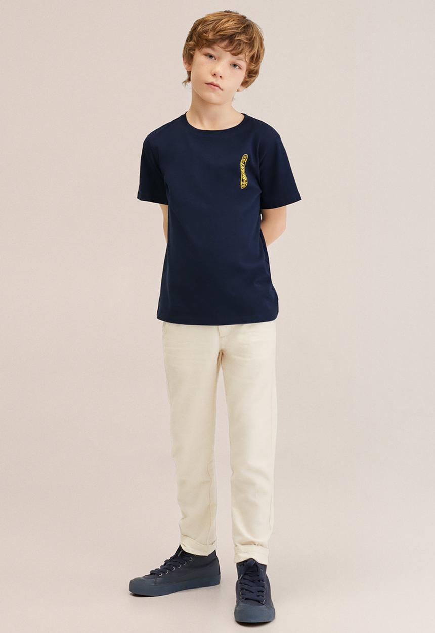 MANGO - T-shirt mundaka - navy