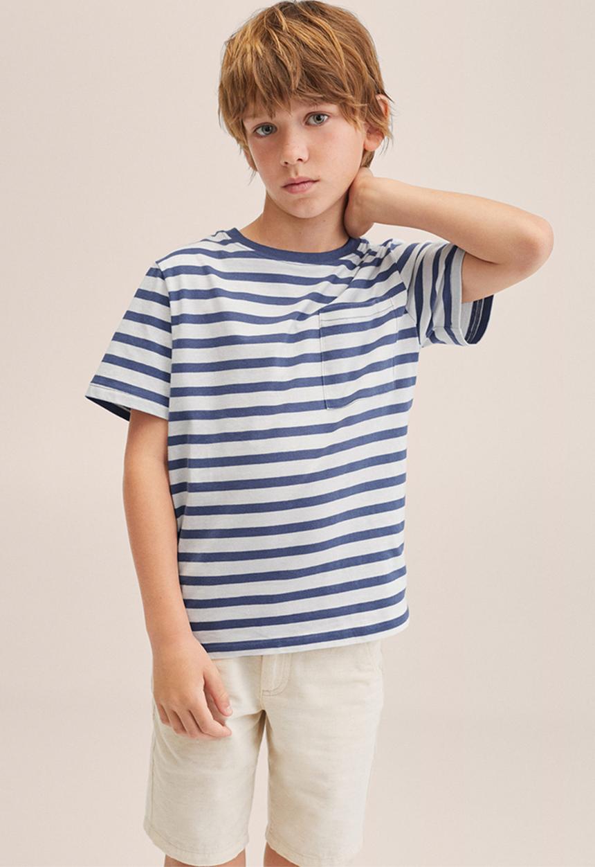 MANGO - T-shirt bande2 - blue