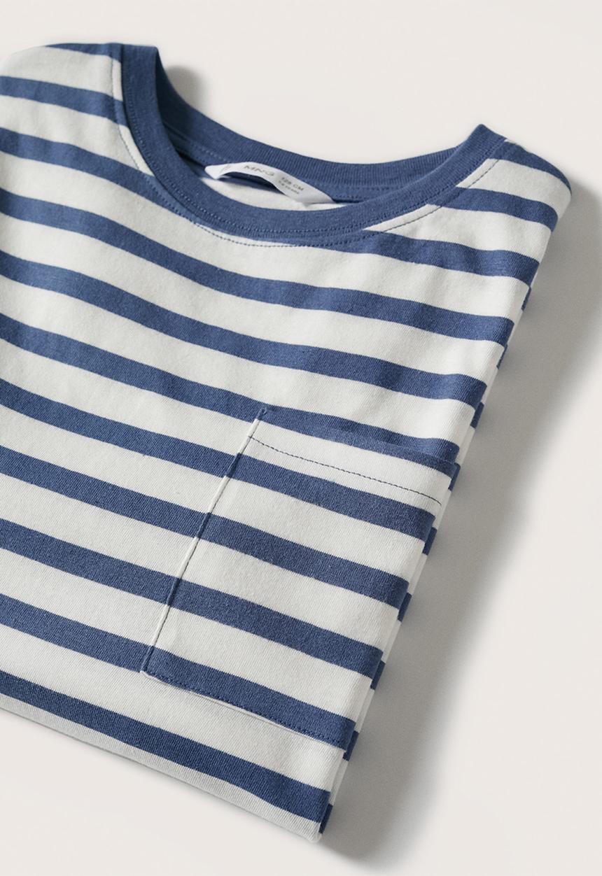 MANGO - T-shirt bande2 - blue