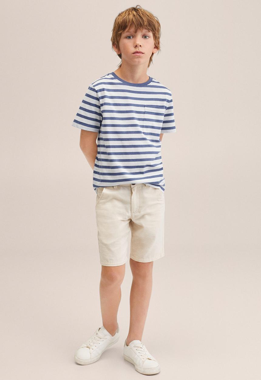 MANGO - T-shirt bande2 - blue