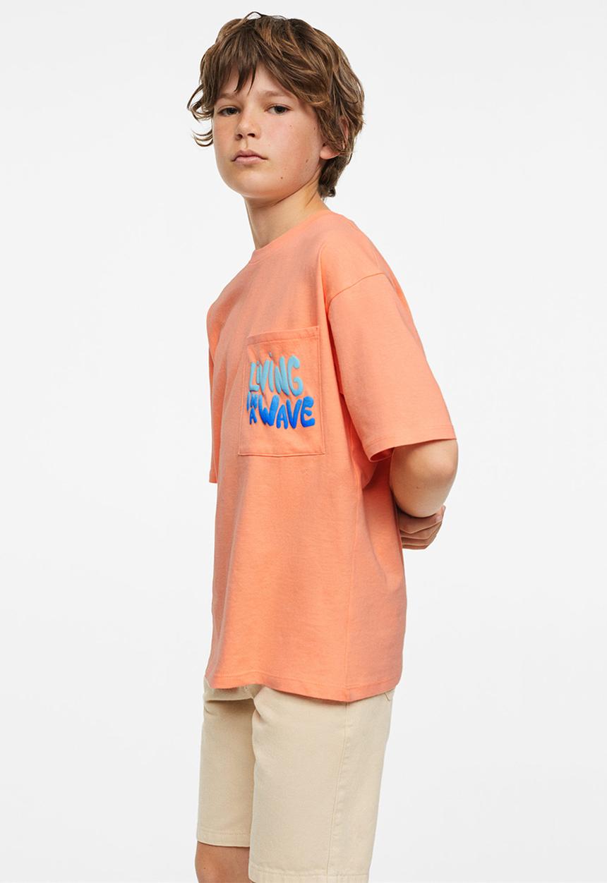 MANGO - T-shirt bali - light orange