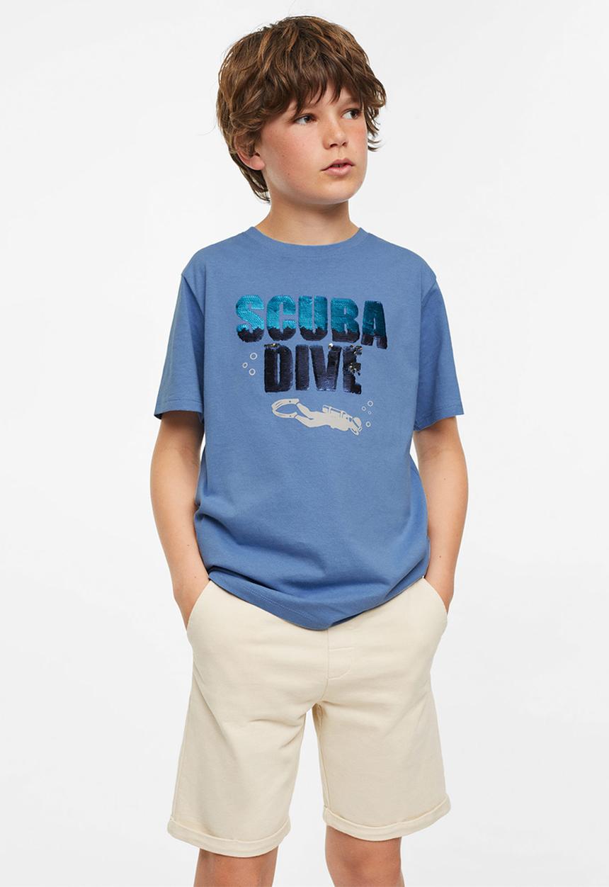 MANGO - T-shirt lente - blue