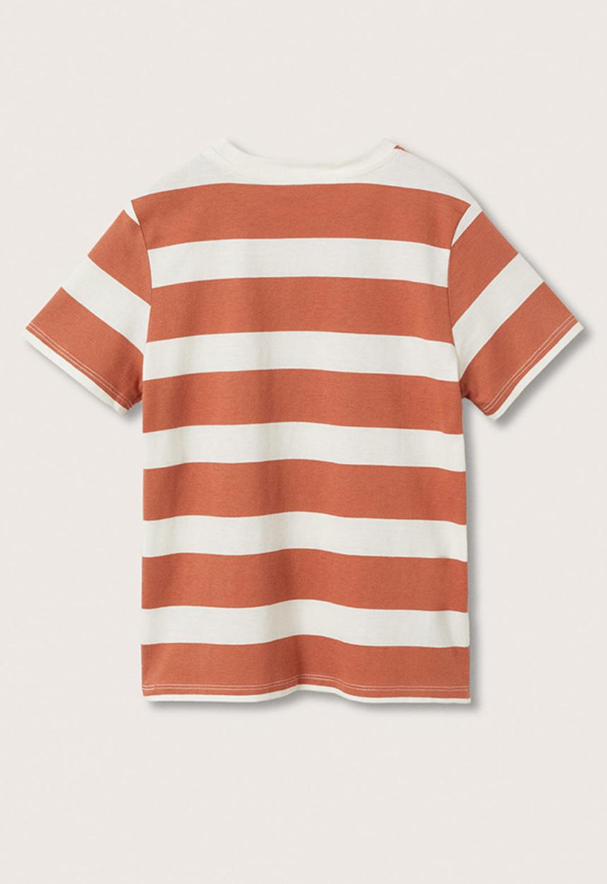 MANGO - T-shirt neps - medium orange