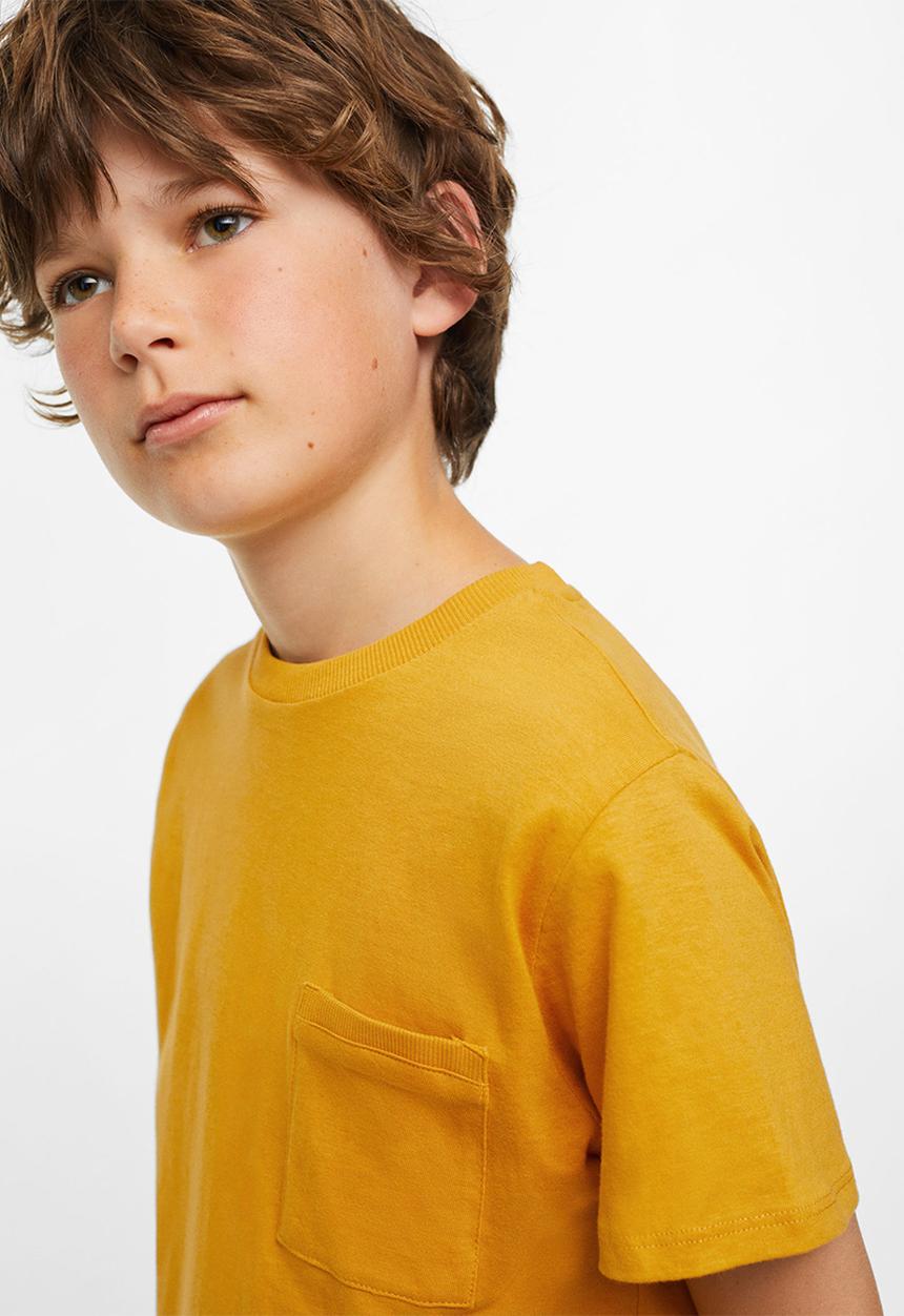 MANGO - T-shirt basic2 - yellow